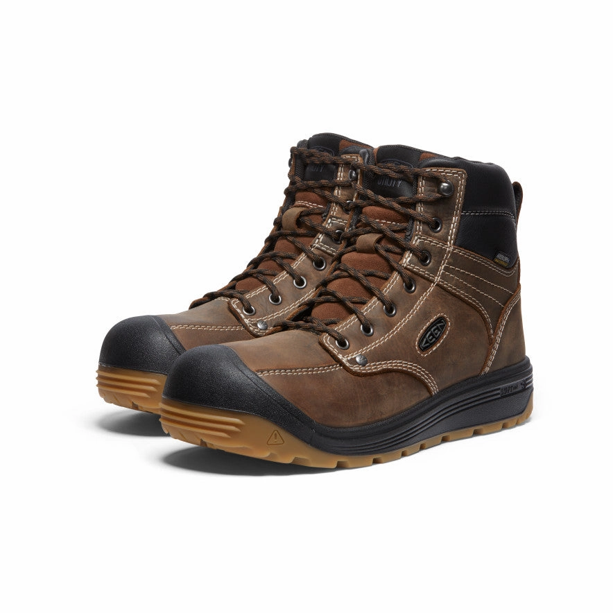 Reliable Protection Square Toe Men's Fort Wayne 6" Waterproof (Soft Toe)  |  Dark Earth/Gum