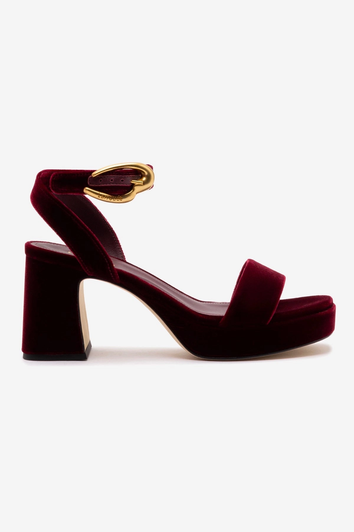 Dolly Verona Low Sandal In Wine Velvet Modern Bold