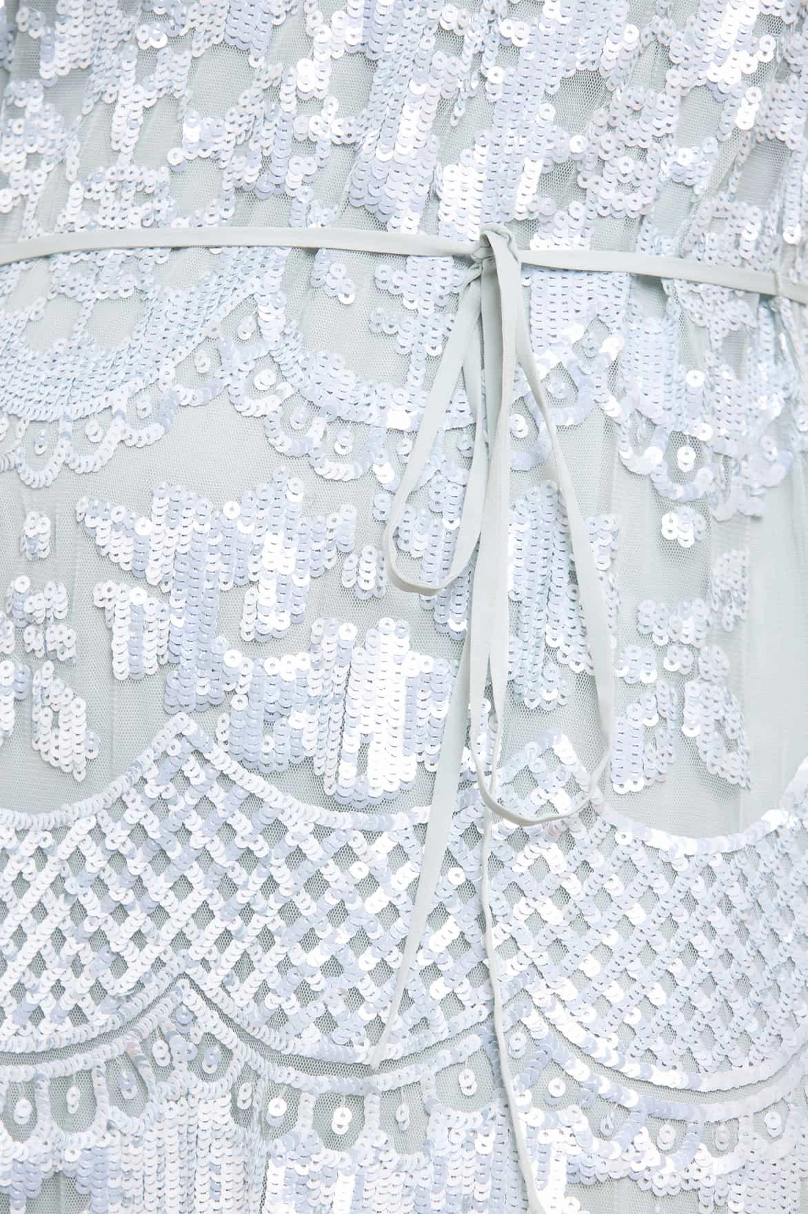 Soft Draping Smart Look Snowdrop Ankle Gown