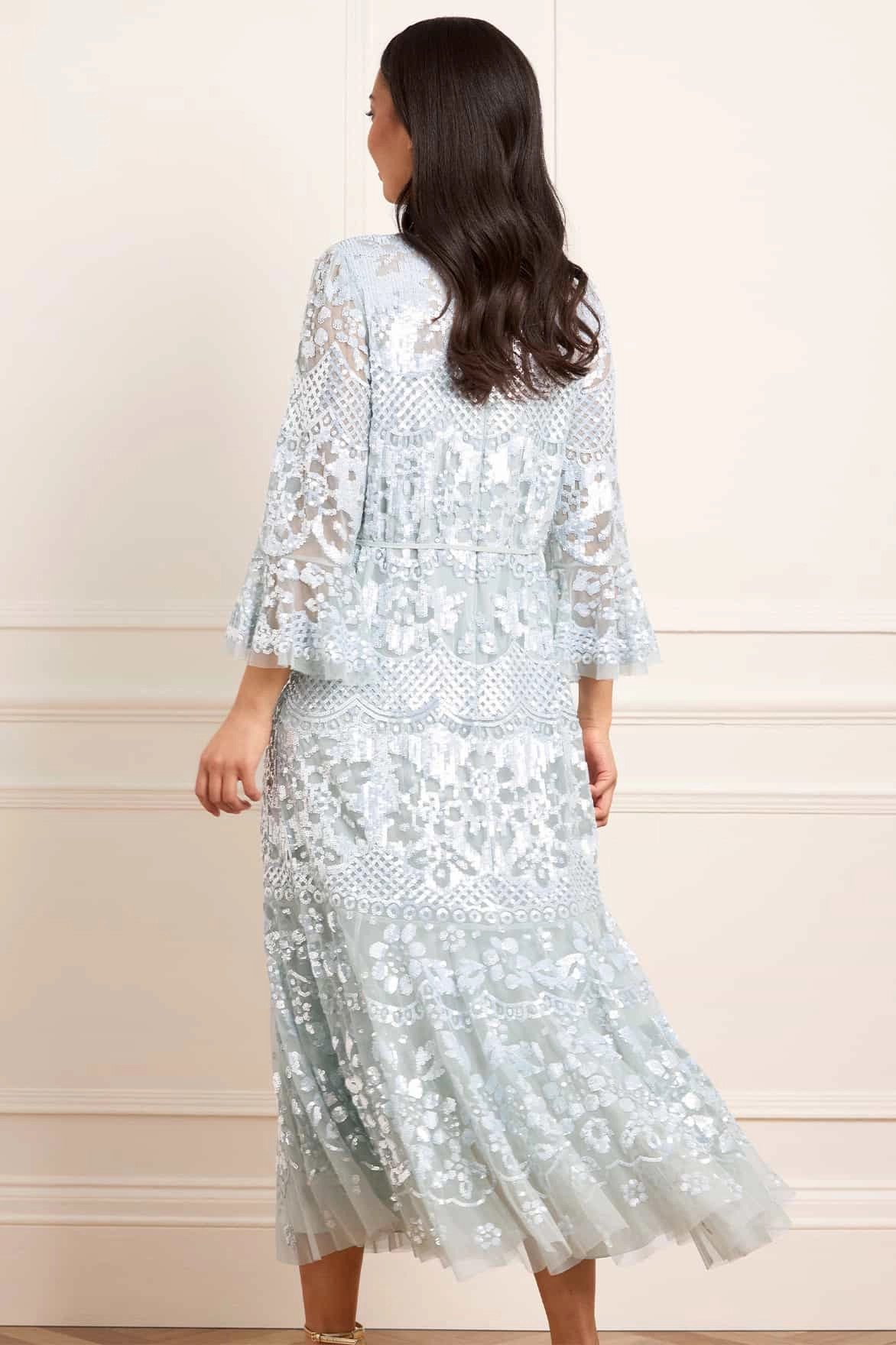 Coral Soft Snowdrop Ankle Gown