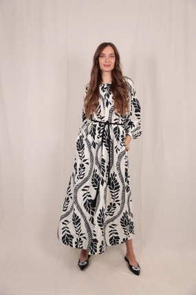 Tassel-Detail ruffle trim Mila Dress