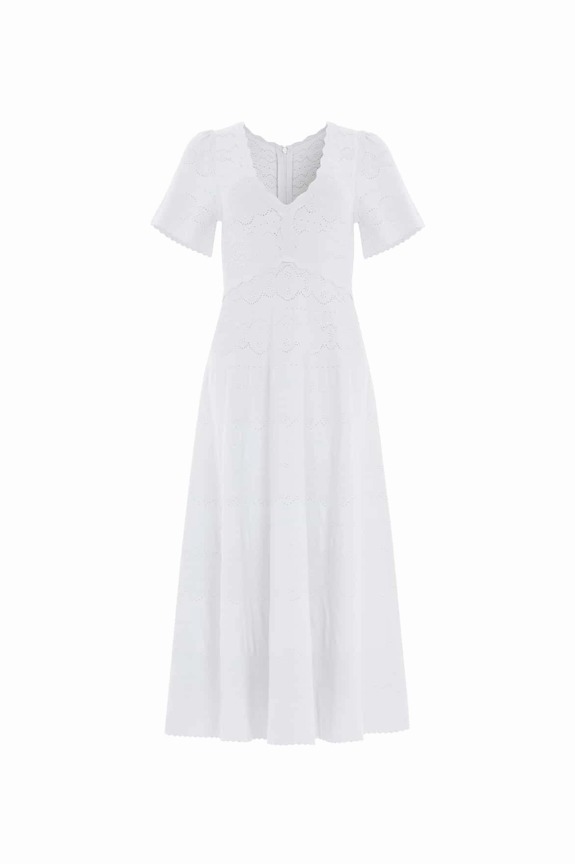 Lace Knit Gown Feminine fit-and-flare silhouette