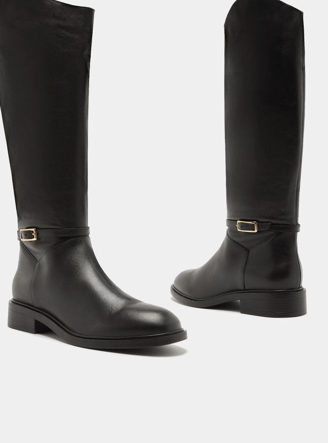 Mckenna Leather Wide  Block Boot Insulated Trail Runner Flex Groove Engineering