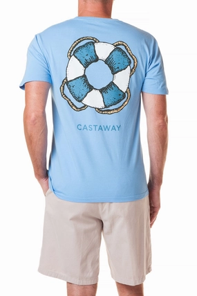 Beach Tee Azure Castaway Durable Color Retention MultiDirectionalStretch