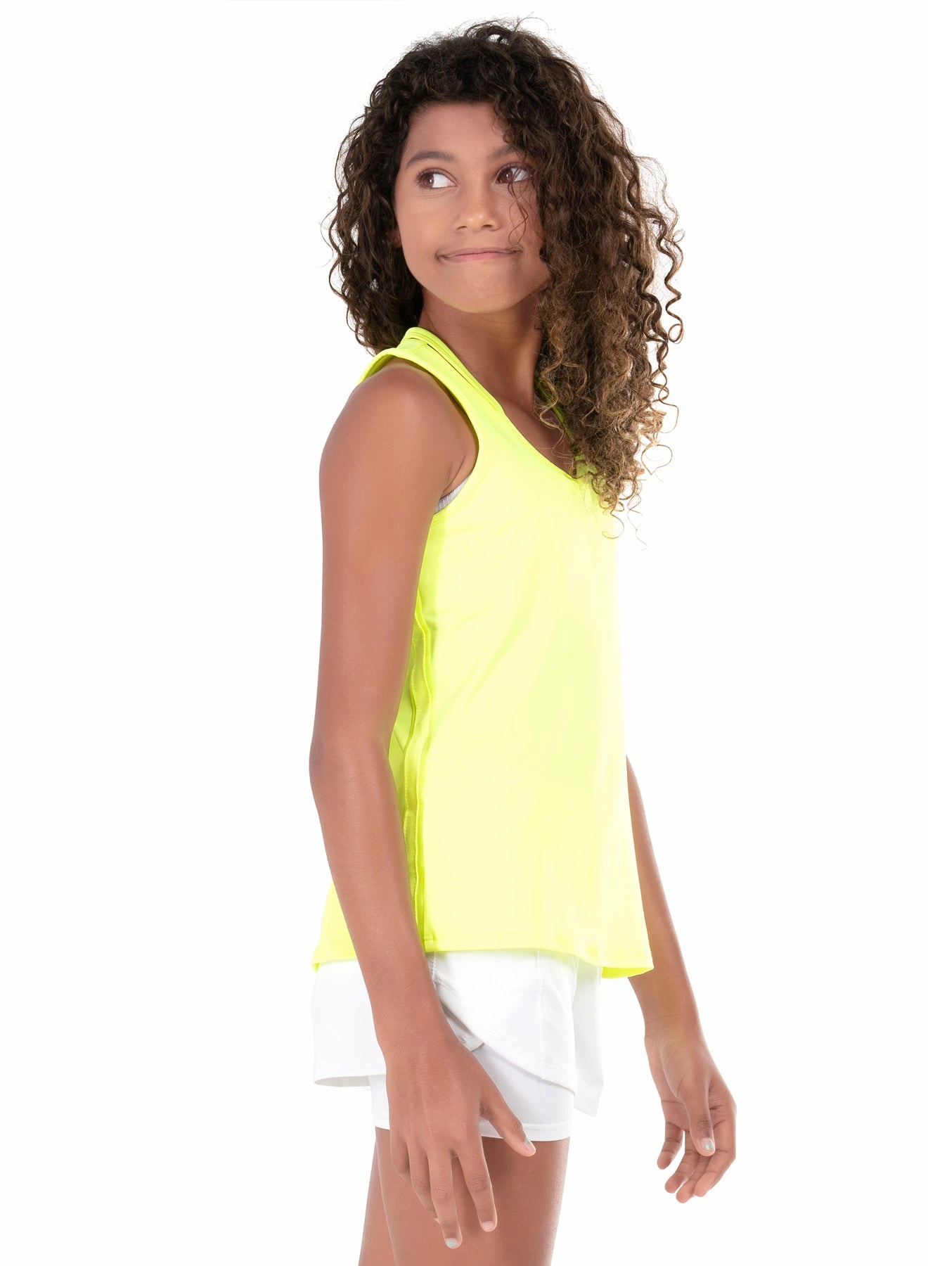 V-neck Cutout Tank ContouredPanels Quick Access Pockets