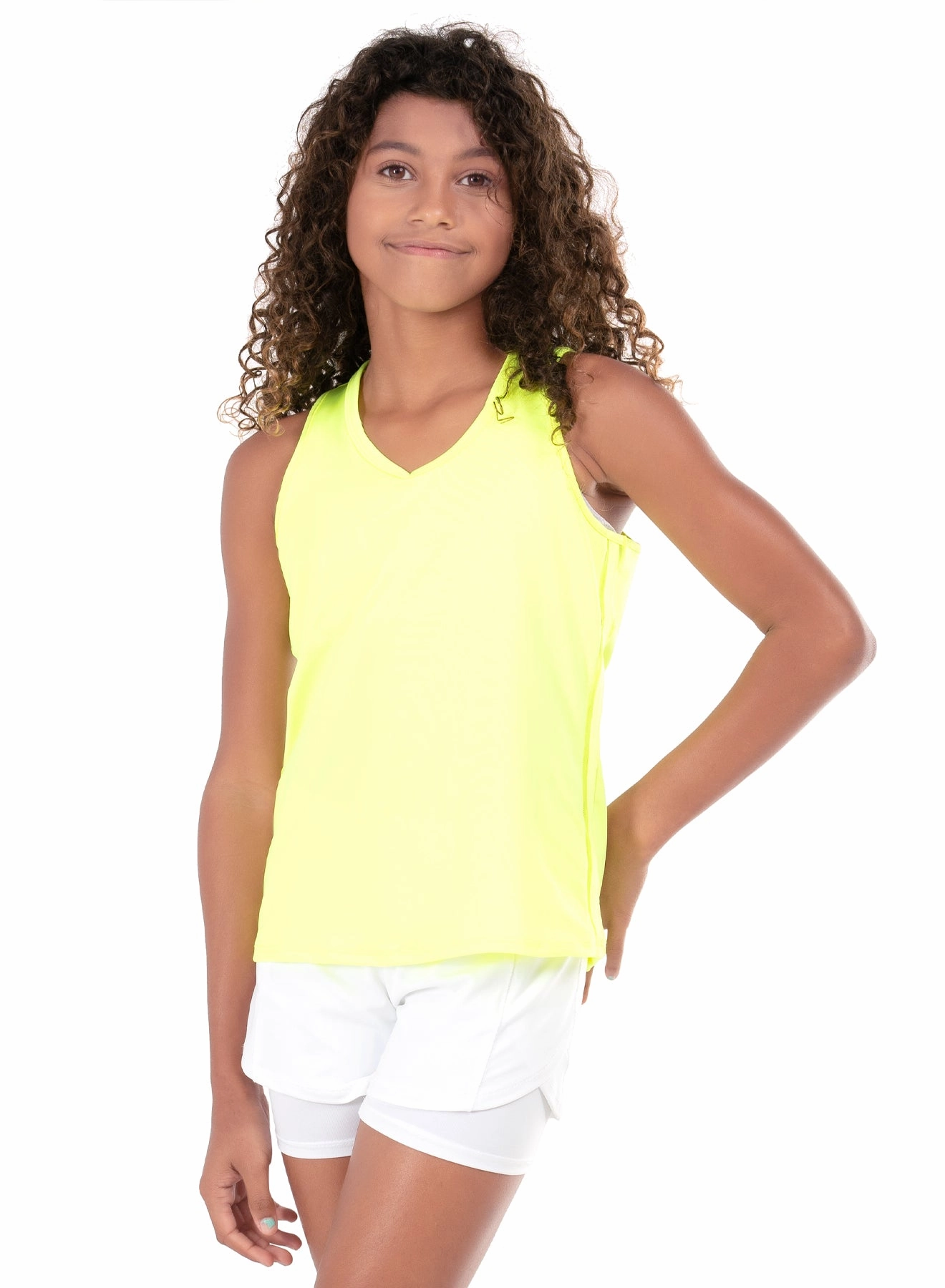 V-neck Cutout Tank Adjustable Cuffs