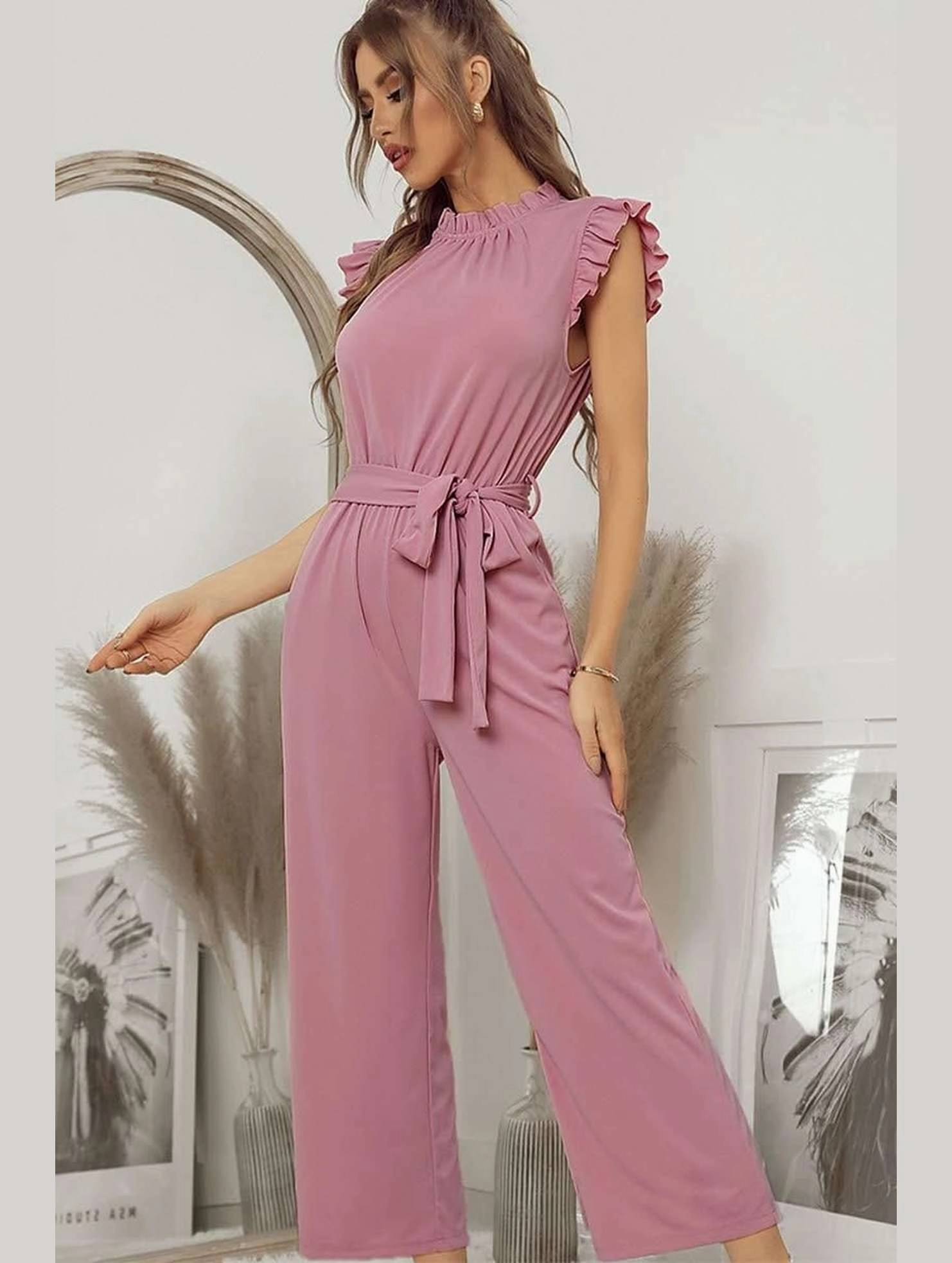 Vivid Men SOLID COLOR FLYING SLEEVE JUMPSUIT