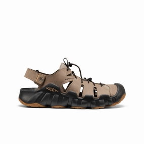 Men's Hyperport Fisherman Leather Sandal  |  Brindle/Oak Buff Breathable Material Street Day