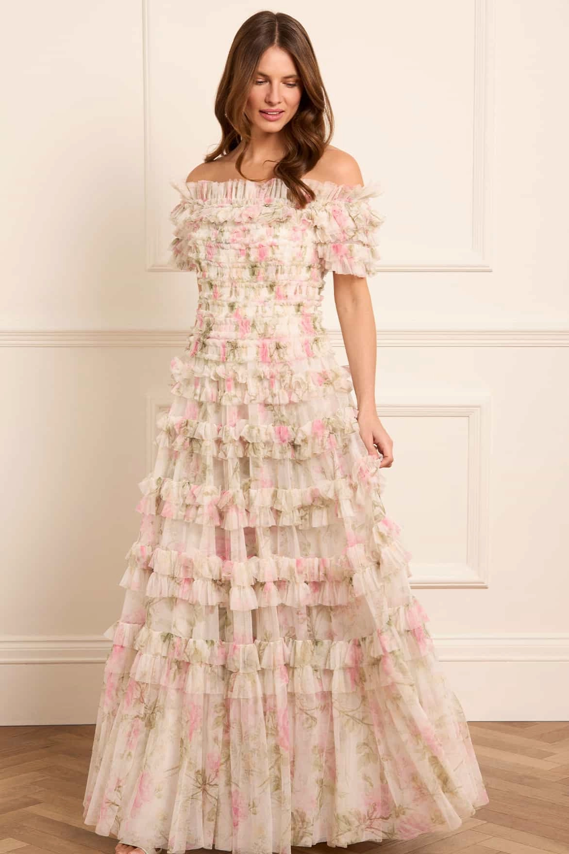 Full Coverage Rose Lisette Off-Shoulder Gown