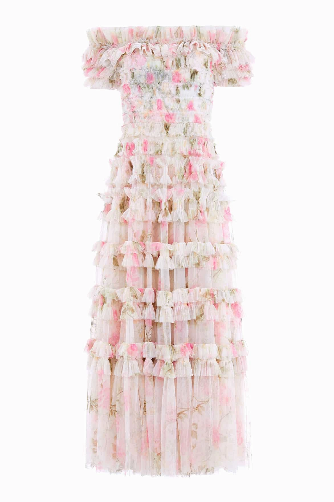 Movement Friendly Rose Lisette Off-Shoulder Gown