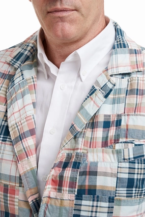 Spinnaker Blazer Grey Lady Patch Madras Seamless Knit Design Airflow Ventilation Zones