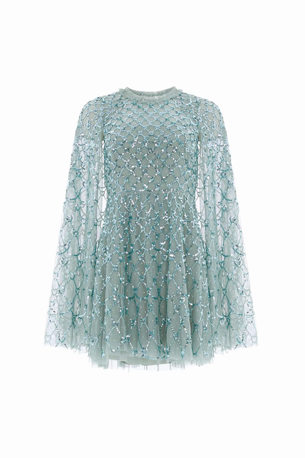 Subtle Lines Heart Lattice Micro Mini Dress