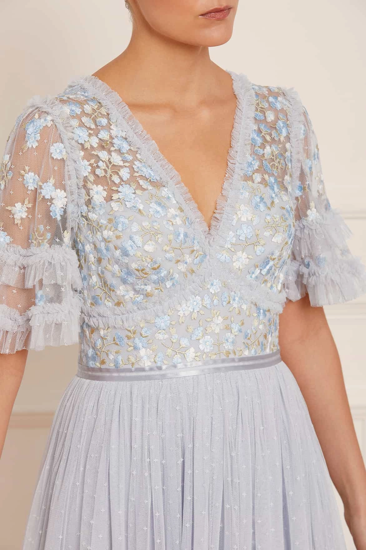 Elegant brunch outfit Wildflower Ditsy Bodice Ankle Gown