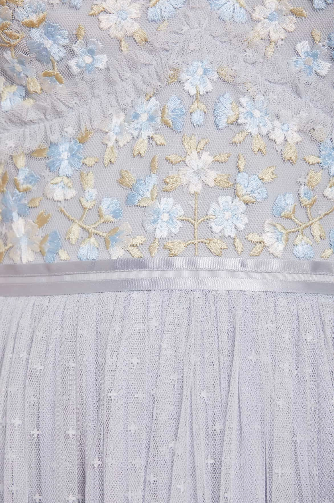 Wildflower Ditsy Bodice Ankle Gown Trendy Design Work Mood