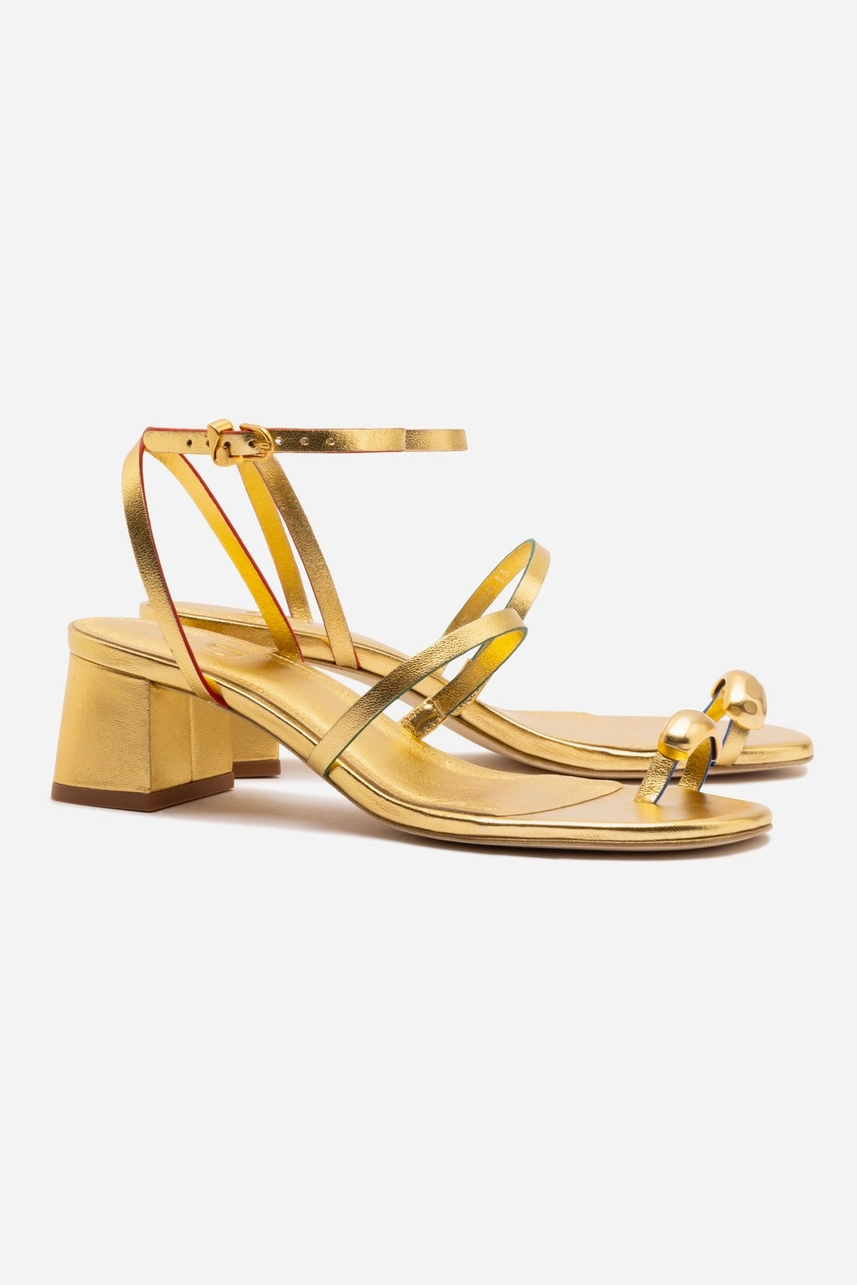 Strap Mode Core Flex Biarritz Block In Gold Metallic Leather