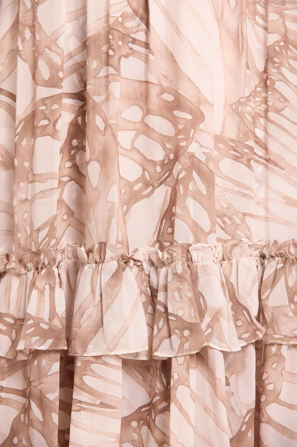 Flutter Chiffon Long Sleeve Micro Mini Dress Body Positive