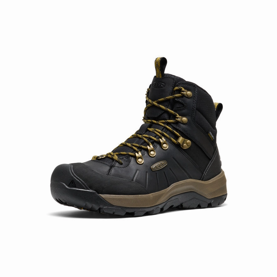 Men's Revel IV Polar Waterproof Boot  |  Black/Lemon Curry Low Profile Silhouette