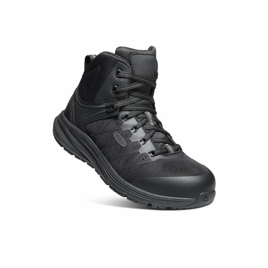 Quick Lace System Reinforced Seams Men's Vista Energy Mid (Carbon Toe)  |  Black/Raven