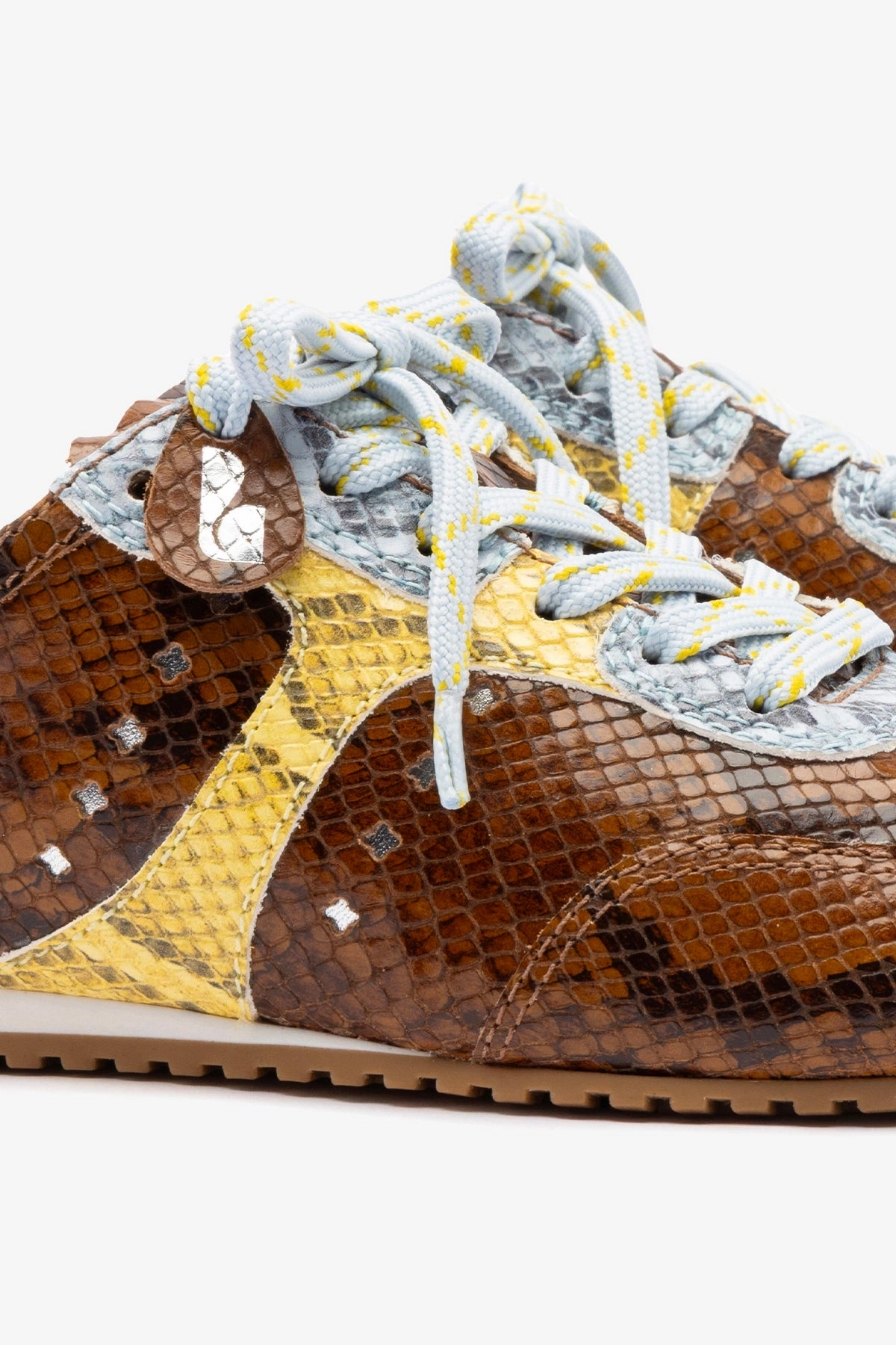 Stella Mule In Python Printed Leather Sustainable Leather quick dry