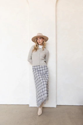 Stella Plaid 2.0 Skirt Crisscross Details Handmade Quality