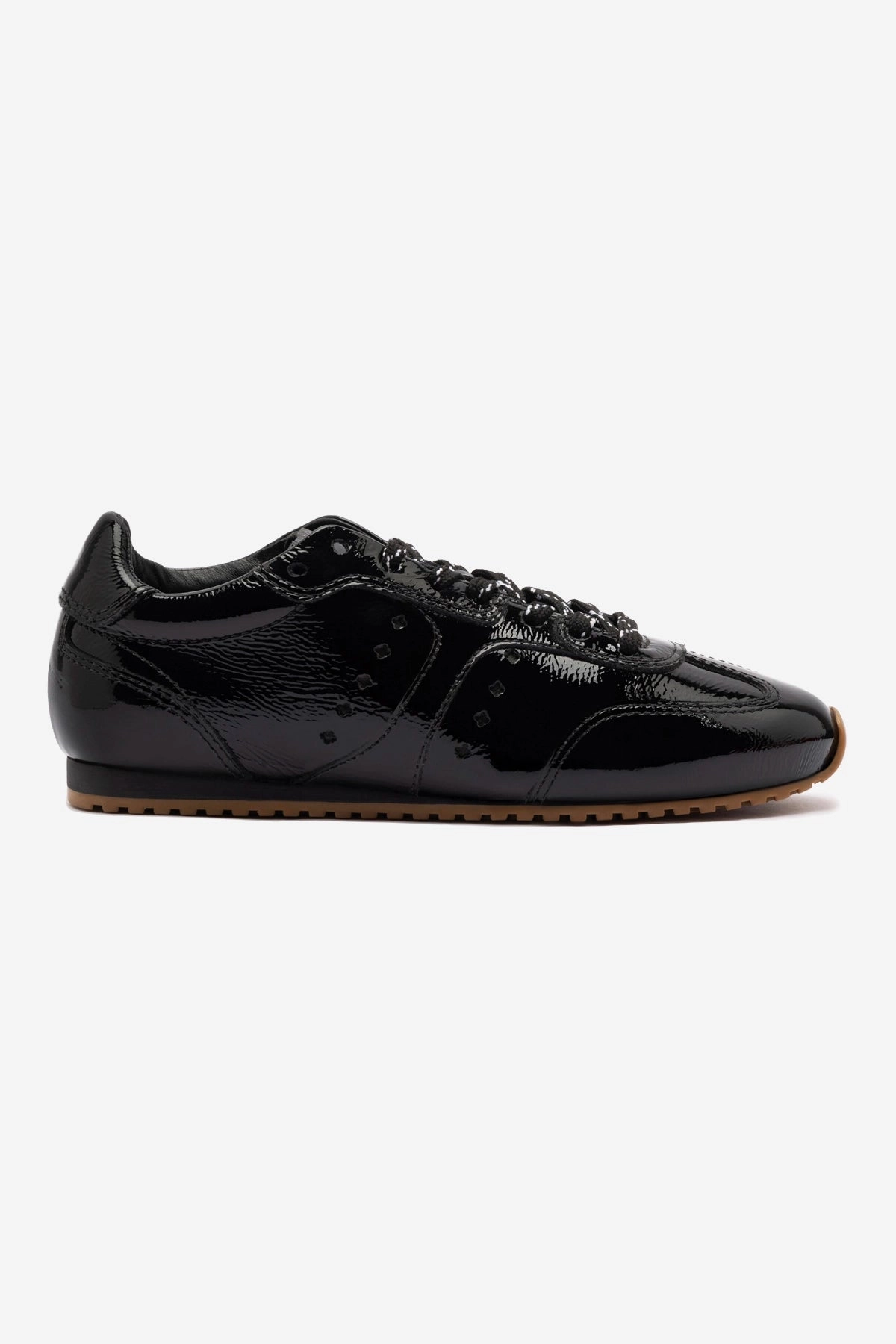 Gym Quick Ergonomic Shape Stella Sneaker In Black Patent Leather