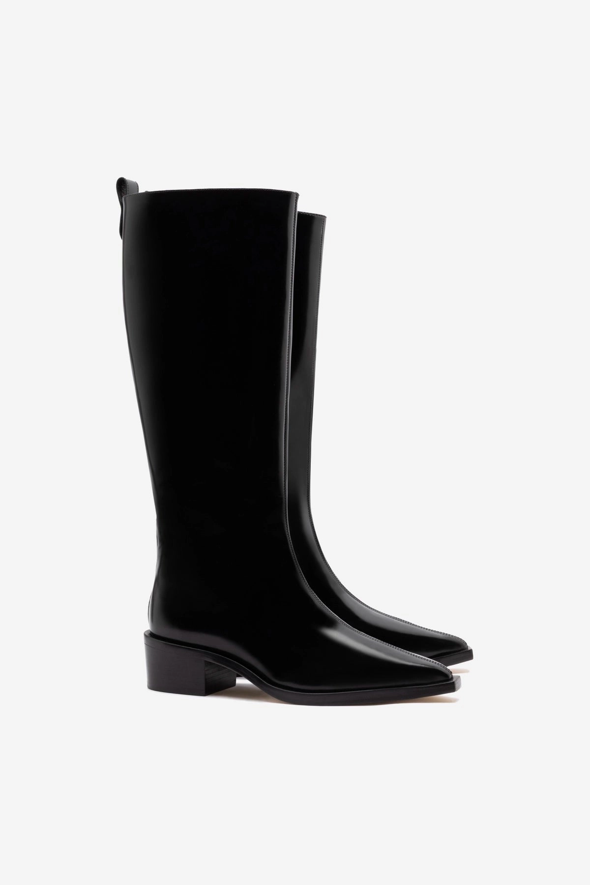 Toe Guard Florencia Boot In Black Box Leather