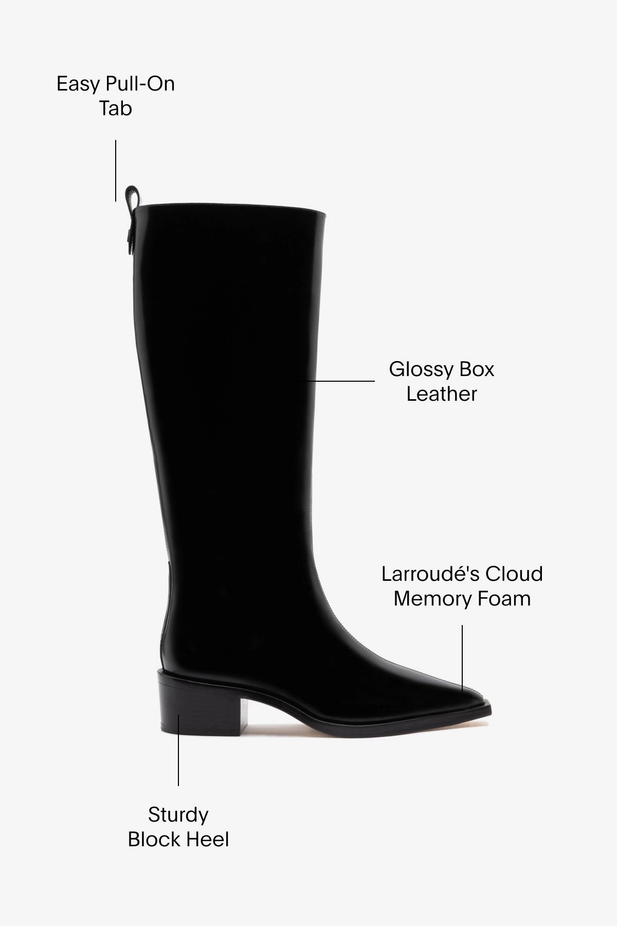 Formal Mode Florencia Boot In Black Box Leather