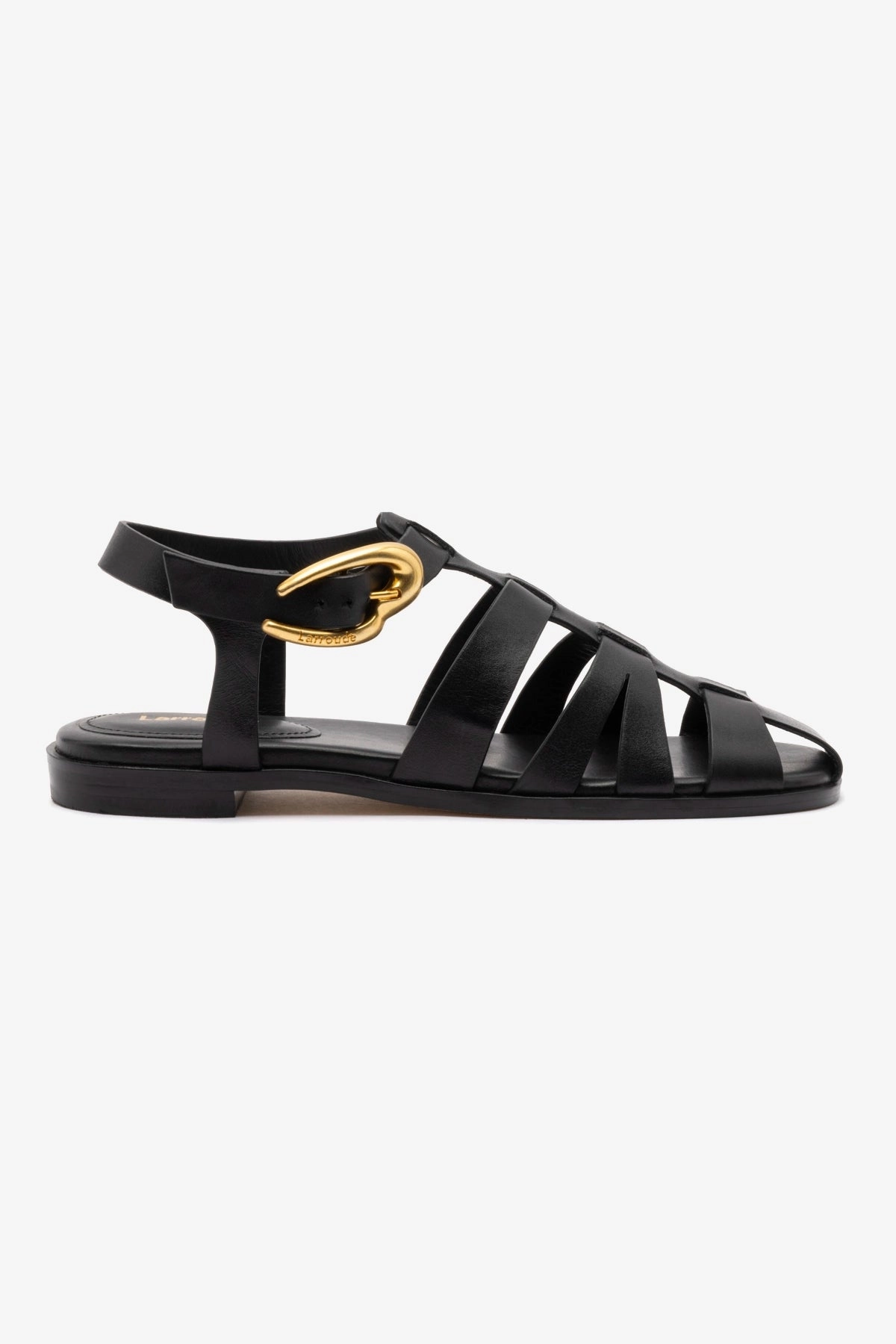 Teen Edge Stevie Flat Sandal In Black Leather