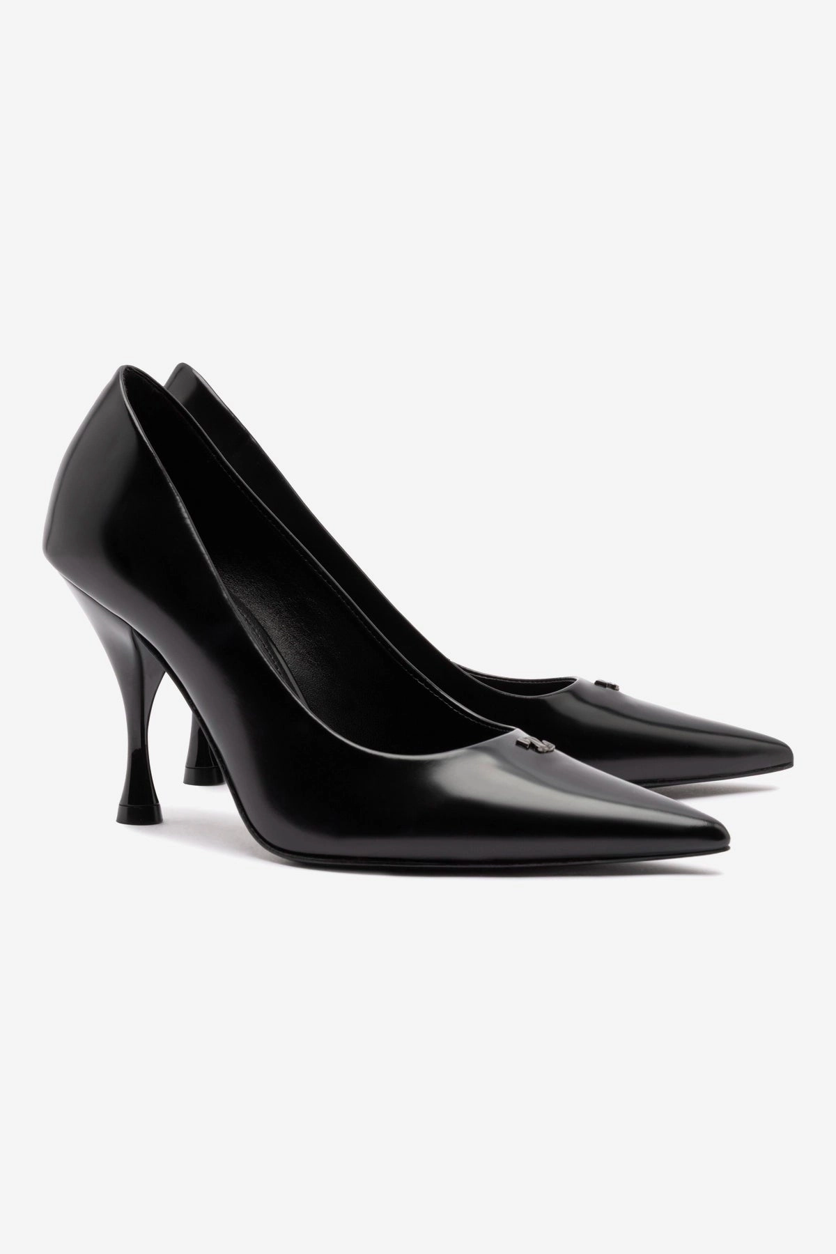 Stone Pump In Black Box Leather Fresh Drop