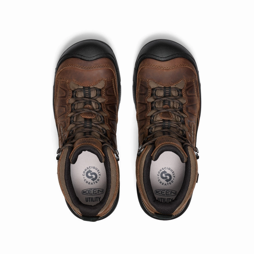 Men's Targhee IV Waterproof Work Boot (Carbon Toe)  |  Dark Earth/Black Rugged Built Remote Hiking