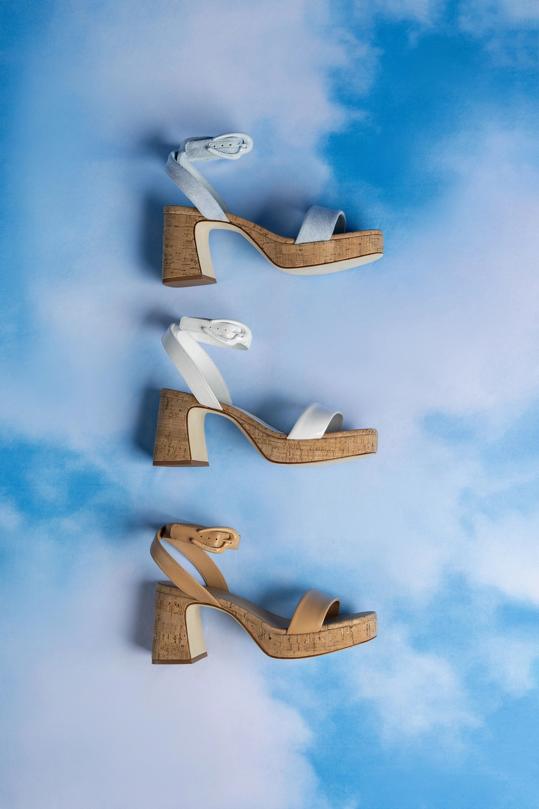 Dolly Verona Low Sandal In White Patent Leather and Natural Cork Impact Resistance