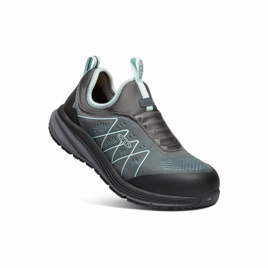 Closure Easy Slip On Active Slip Shoes Women's Vista Energy Shift (Carbon Toe)  |  Steel Grey/Blue Glass