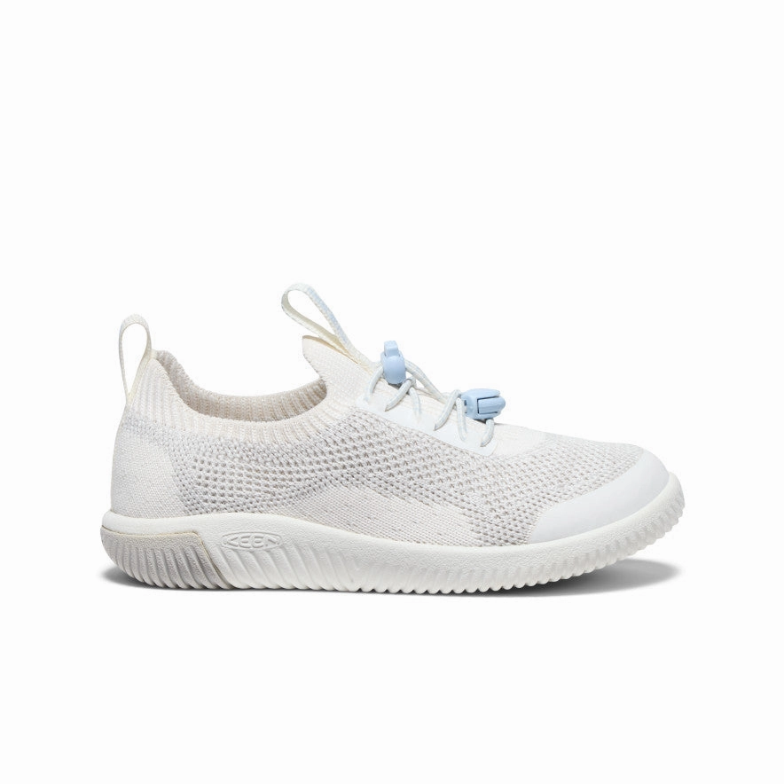 Little Kids' KNX Knit Sneaker  |  Star White/Skyway Travel Ready soft fit