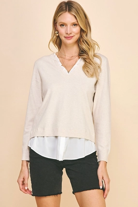 Relaxed Tank Sustainable Material Blend Margo Layered Sweater
