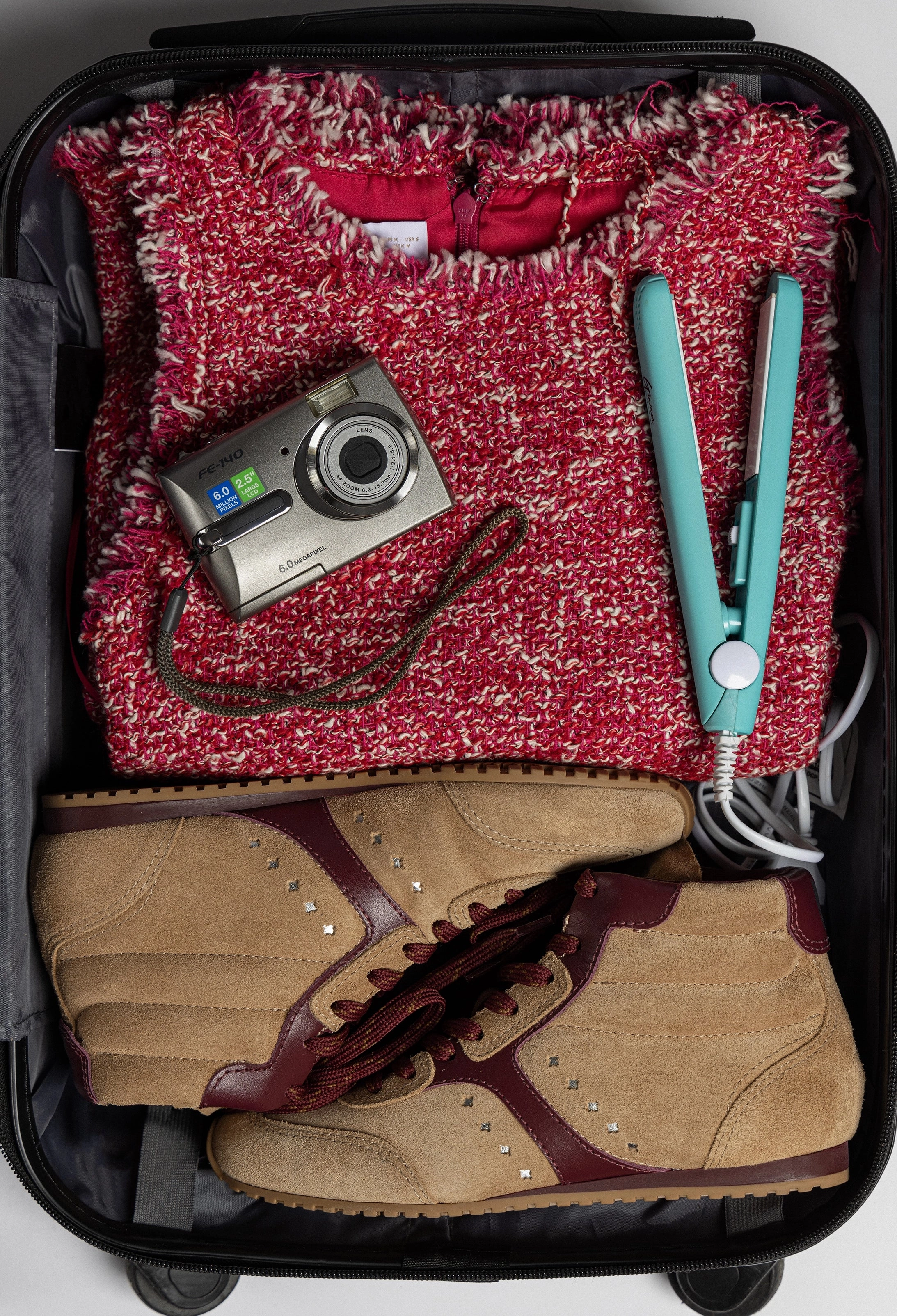 Quality Stella Mid Sneaker In Peanut Suede and Burgundy Leather