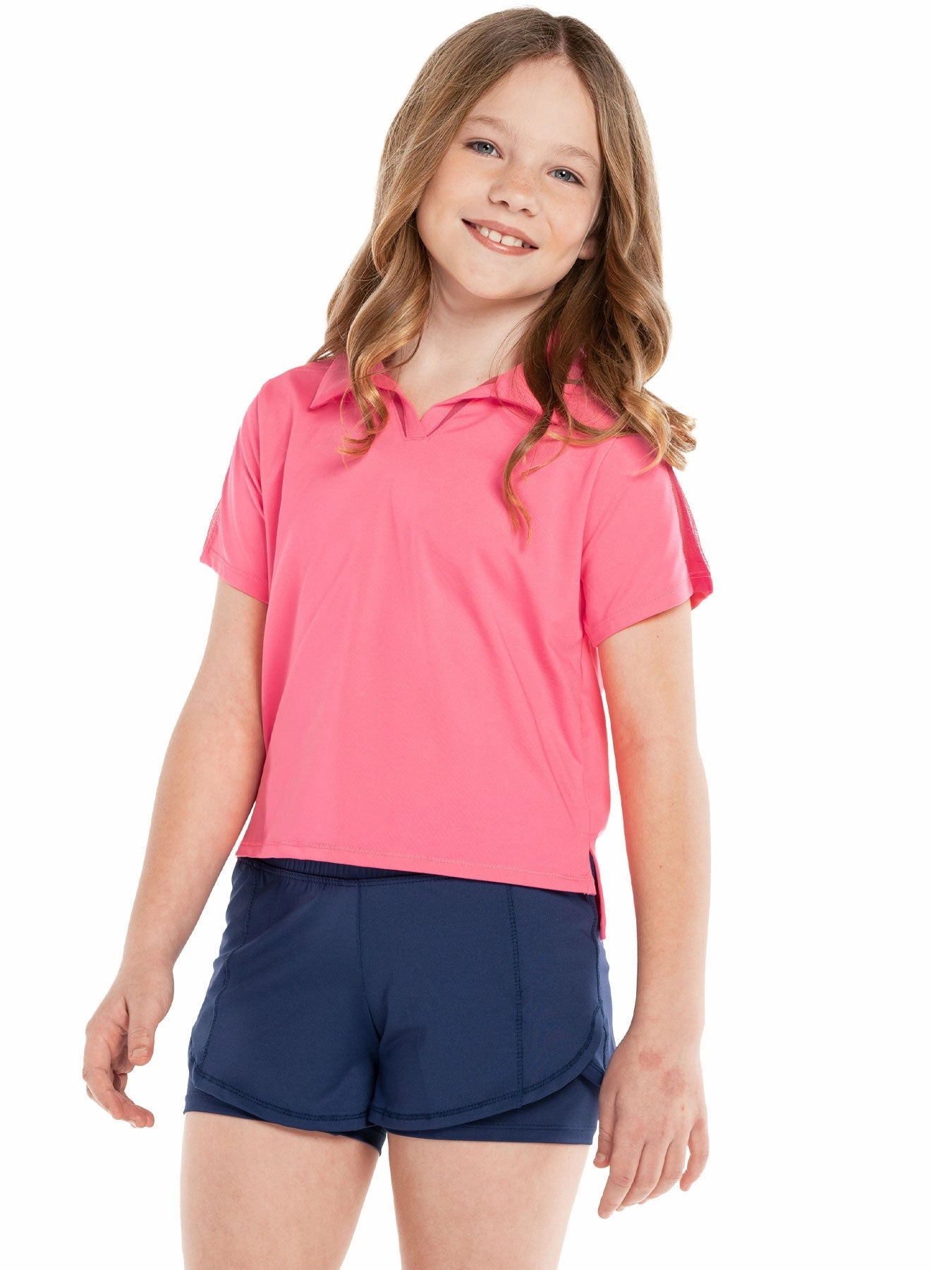 Cropped Polo Short Sleeve Simple Dress MultiPanelDesign