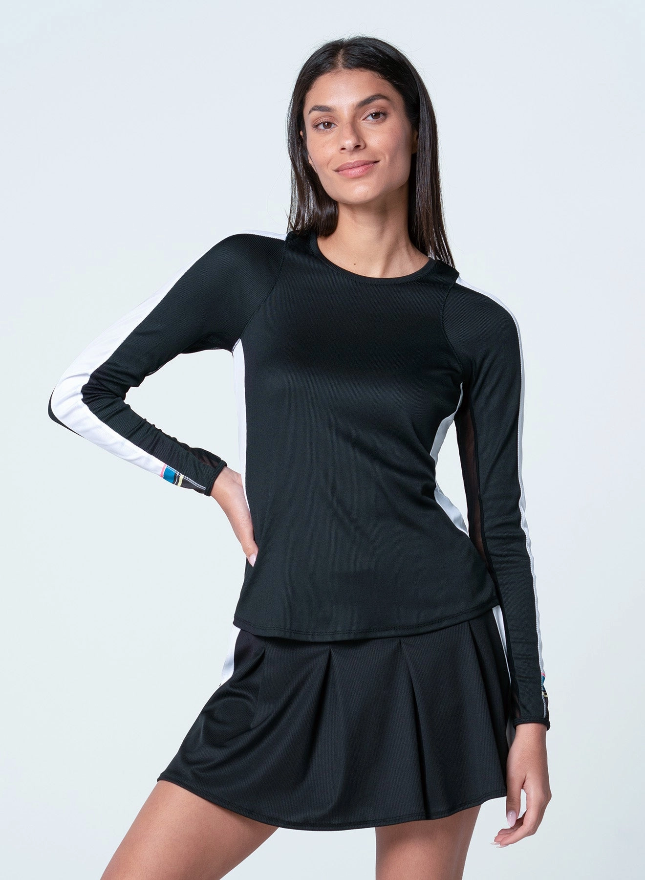 Stripe It Up Long Sleeve RibbedCollar