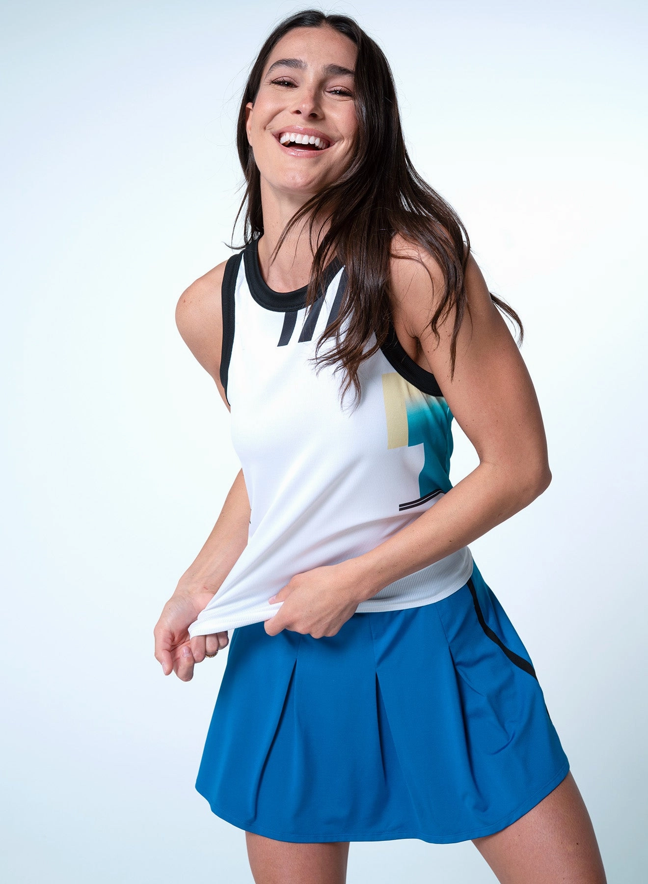 Stripe It Up Tie Back Tank FrenchTerryTexture