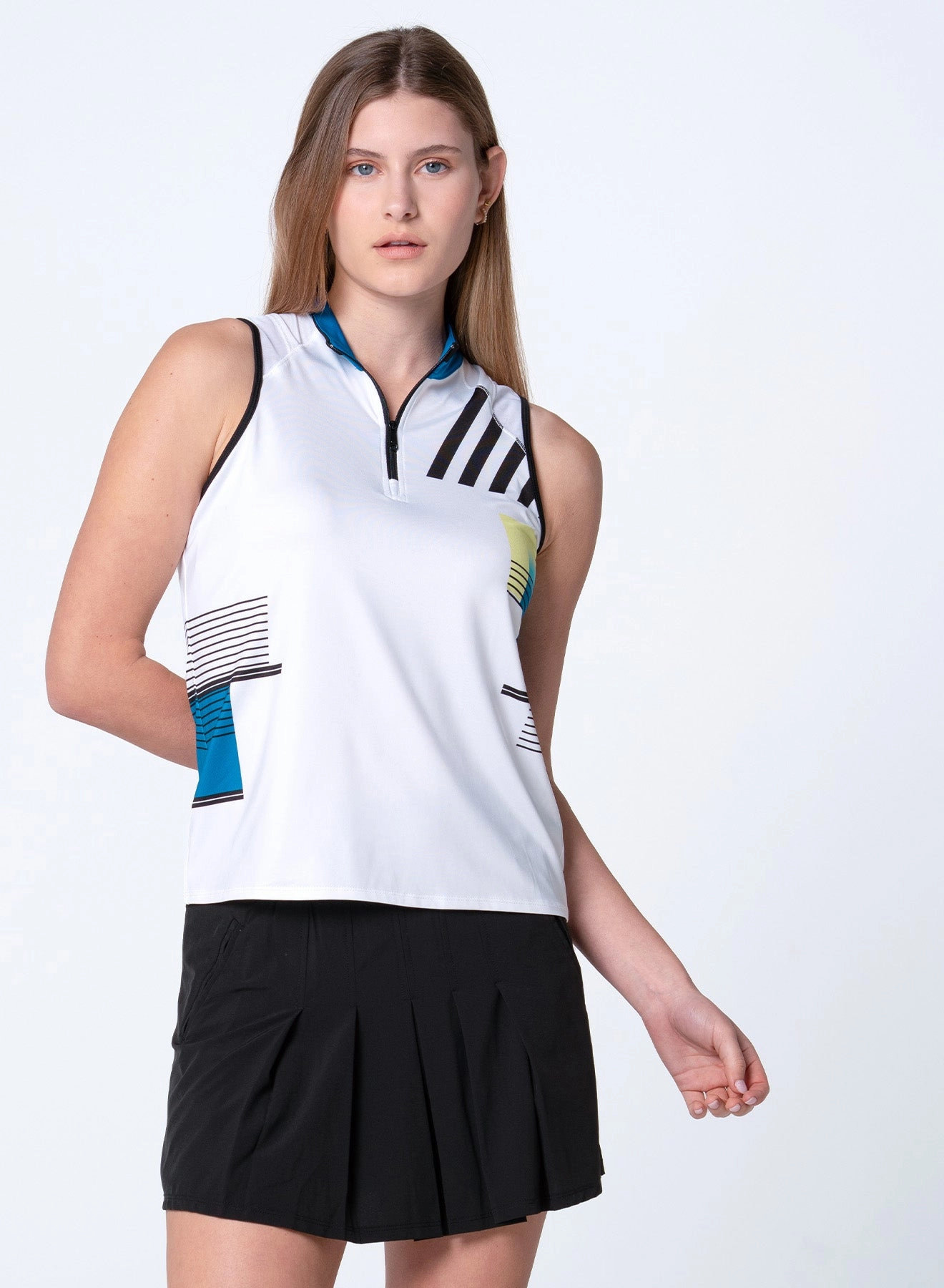 Stripe It Up Zip Tank TactileWeave SnagResistant