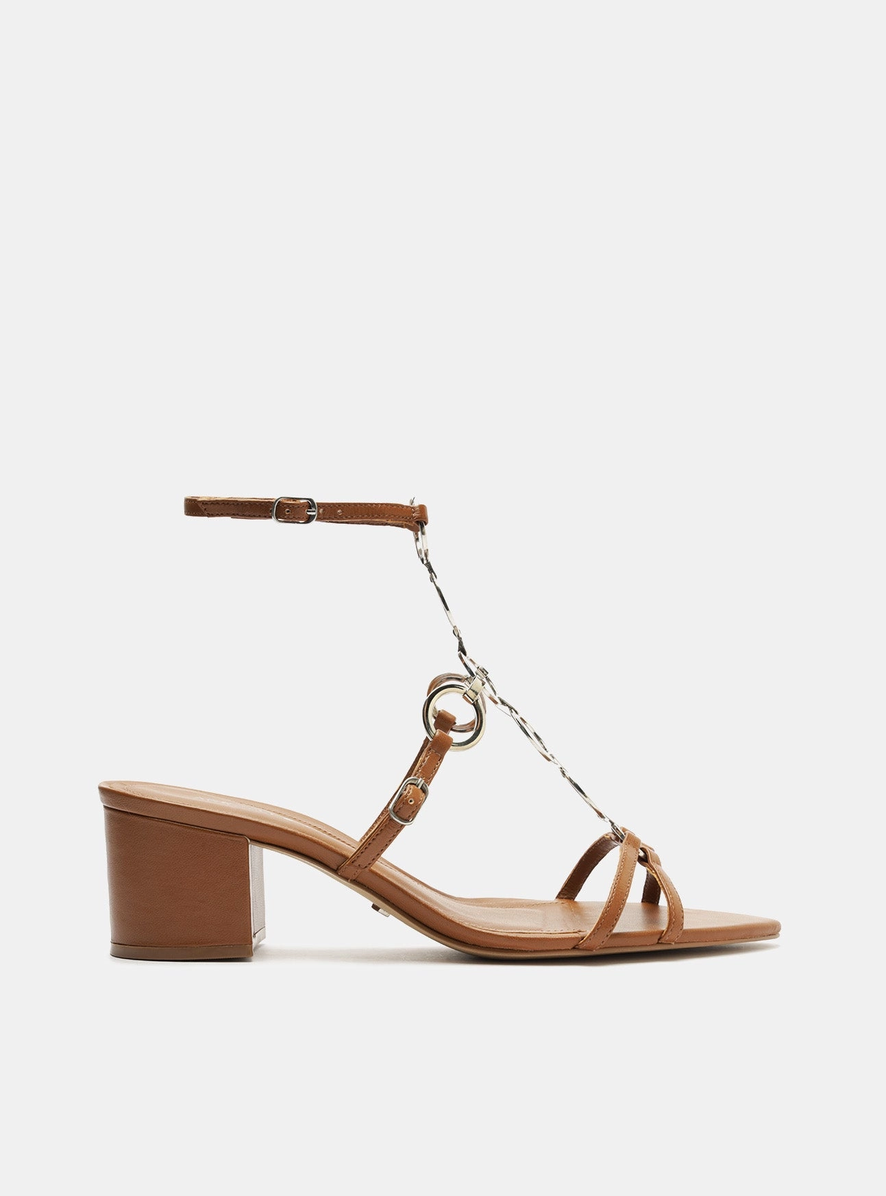 Edith Leather Block Sandal Sun Kissed