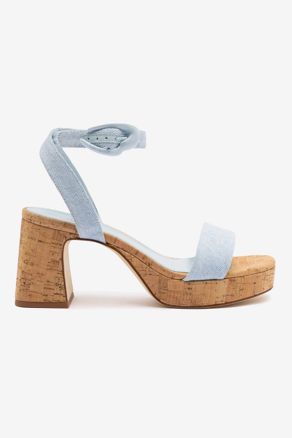 Dolly Verona Low Sandal In Maya Denim and Natural Cork Flexible Field Walk