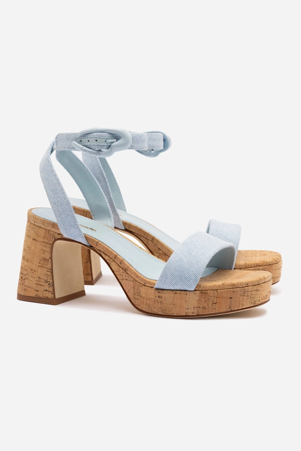 Dolly Verona Low Sandal In Maya Denim and Natural Cork Quick Drying Casual Wear