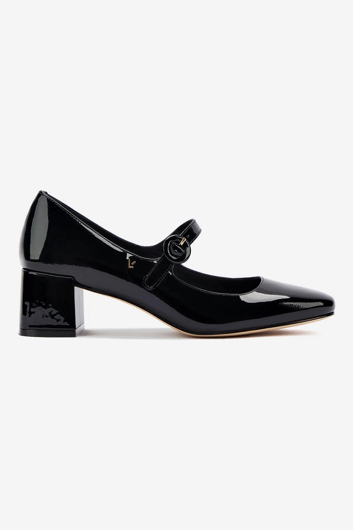 Blair Block Pump In Black Patent evening run Comfortable Design