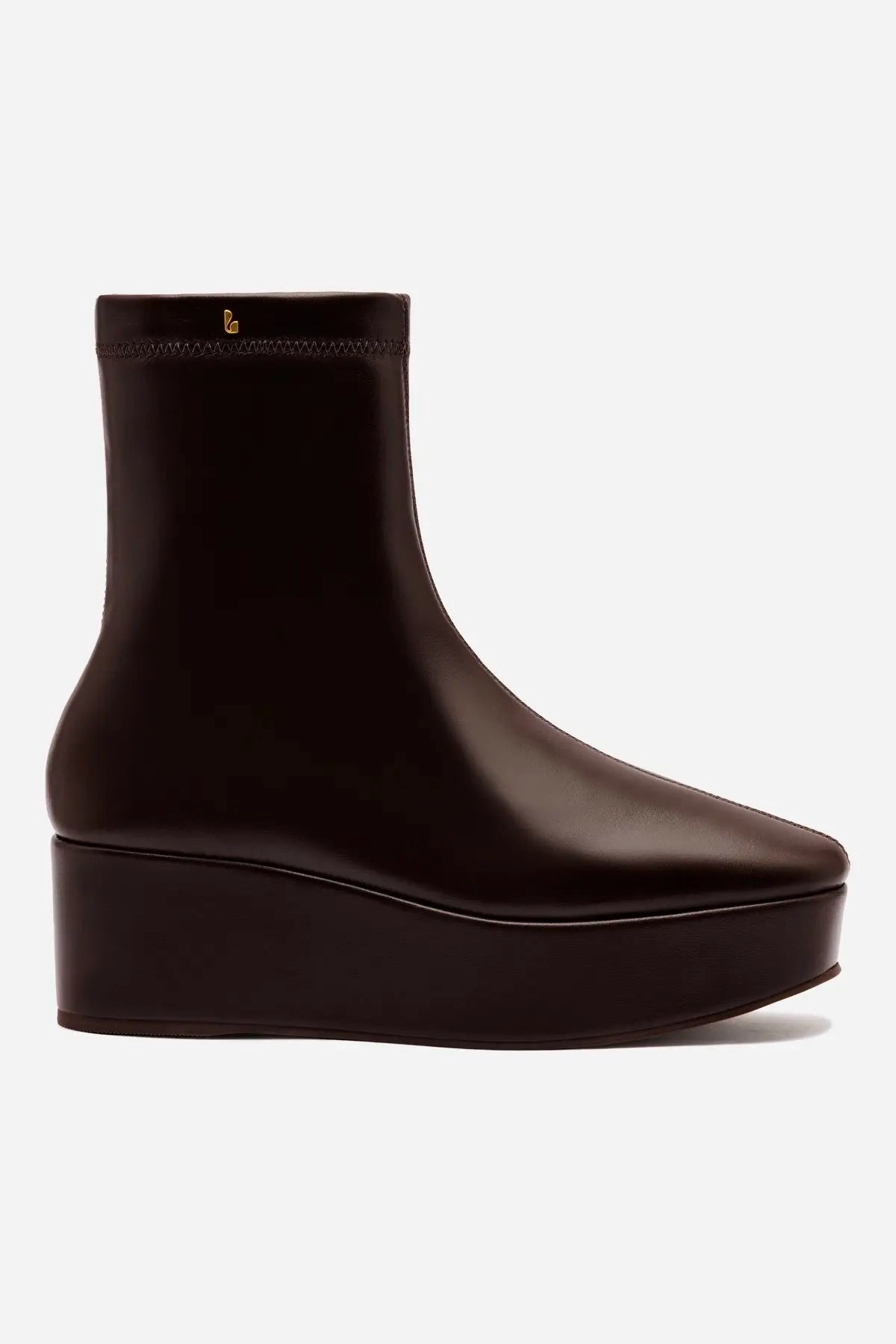 Dani Flatform Boot In Brown Leather Fast pace