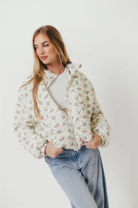 Emmalee Puff Jacket in Floral UltravioletProtectionFabric Comfortable Look