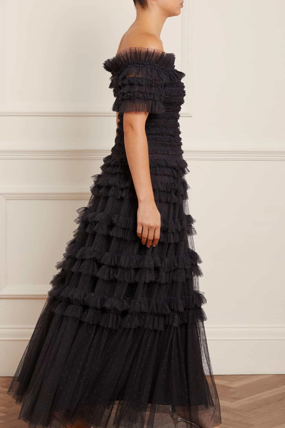 Stylish Wear Lisette Ruffle Off Shoulder Gown