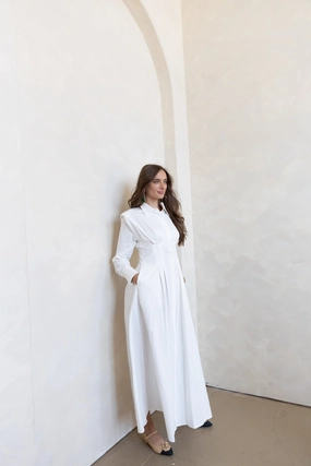 Marianna Dress Lace Soft Sunset Scene