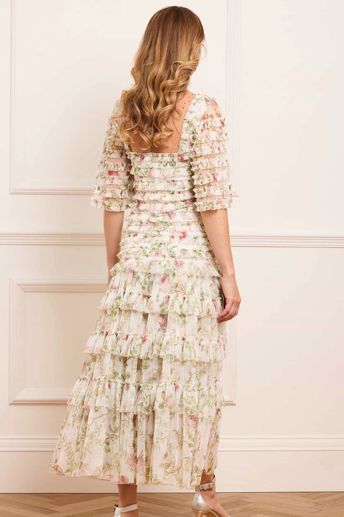 Colette's Rose Short Sleeve Ankle Gown Magnetic-Closure