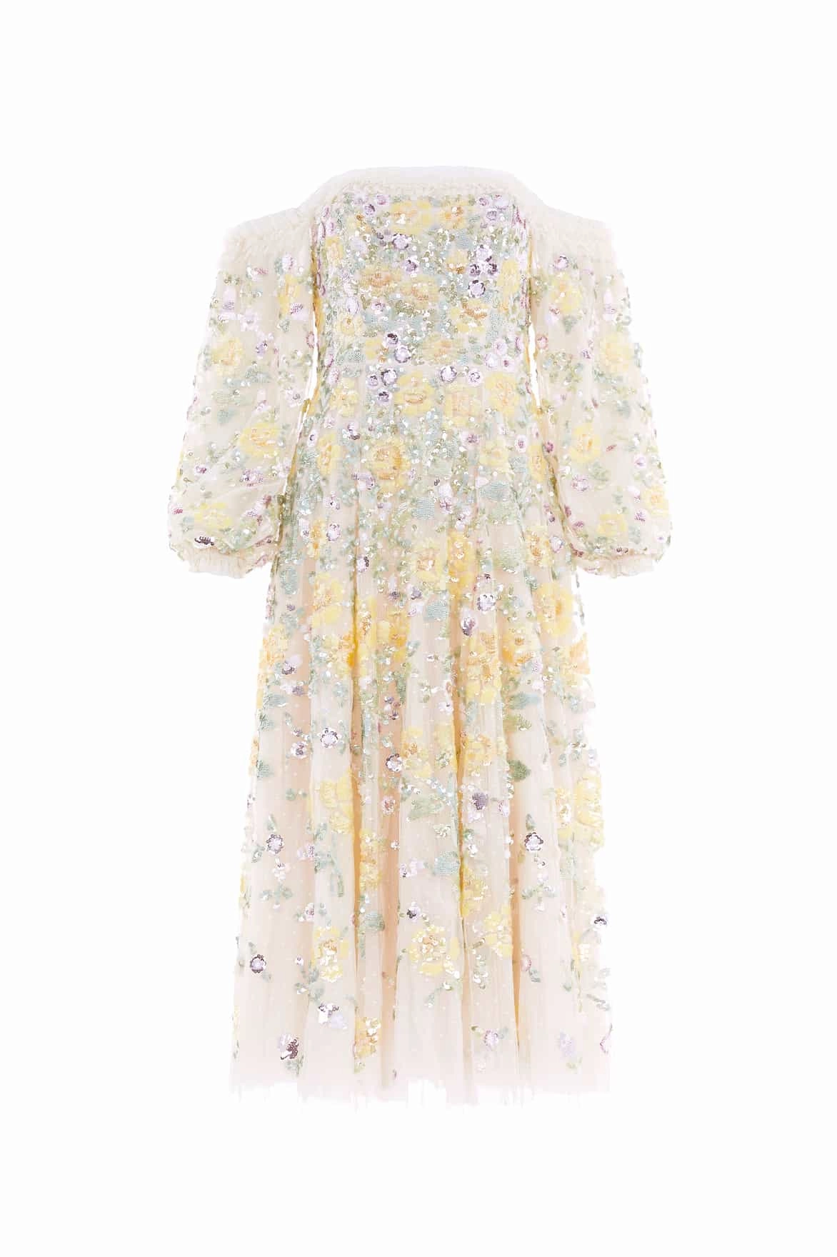 Easy-to-style casual dress Back Glow Elina Rose Off-Shoulder Ballerina Dress