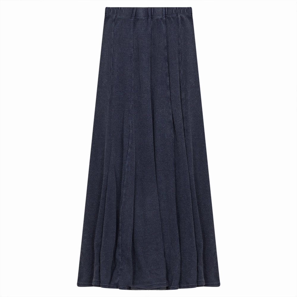 Faves Dark Denim Wash Waffle Paneled Maxi SB3CM8403SLW High Street Chic